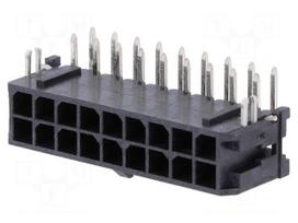 Socket | wire-board | male | Micro-Fit 3.0 | 3mm | PIN: 18 | THT | 5A | 600V