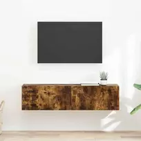 TV staliukas TV sieninė spintelė 2 pcs Rūkyta ąžuolas 60 x 31 x 29,5 cm