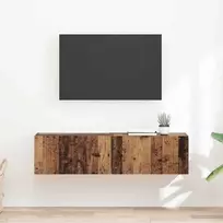 TV staliukas TV sieninė spintelė 2 pcs Senovinis medis 60 x 31 x 29,5 cm