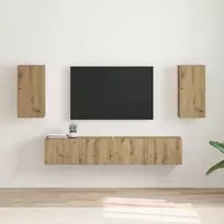 TV staliukas TV sieninė spintelė 2 pcs Meistrų ąžuolas 30 x 31 x 60 cm