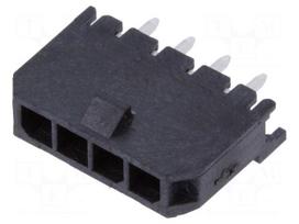 Socket | wire-board | male | Micro-Fit 3.0 | 3mm | PIN: 4 | THT | 5A | 600V