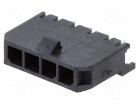 Socket | wire-board | male | Micro-Fit 3.0 | 3mm | PIN: 4 | THT | 5A | tinned