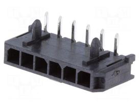 Socket | wire-board | male | Micro-Fit 3.0 | 3mm | PIN: 6 | THT | 5A | tinned