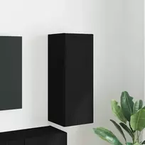 TV staliukas TV sieninė spintelė Juoda 30 x 31 x 80 cm Apdirbta mediena