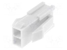 Plug | wire-wire | male | Mini-Fit Jr | 4.2mm | PIN: 2 | w/o contacts