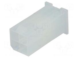 Plug | wire-wire | male | Mini-Fit Jr | 4.2mm | PIN: 4 | w/o contacts