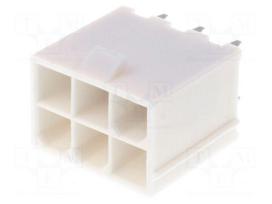 Socket | wire-board | male | Mini-Fit Jr | 4.2mm | PIN: 6 | THT | PCB snap