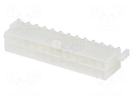 Socket | wire-board | male | Mini-Fit Jr | 4.2mm | PIN: 24 | THT | PCB snap