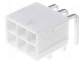 Socket | wire-board | male | Mini-Fit Jr | 4.2mm | PIN: 6 | THT | 13A