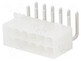 Socket | wire-board | male | Mini-Fit Jr | 4.2mm | PIN: 12 | THT | PCB snap