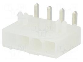 Socket | wire-board | male | Mini-Fit Jr | 4.2mm | PIN: 4 | THT | PCB snap