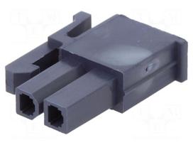 Plug | wire-wire/PCB | female | Mini-Fit Jr | 4.2mm | PIN: 2 | for cable