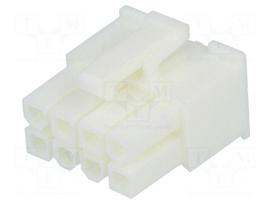 Plug | wire-wire/PCB | female | Mini-Fit Jr | 4.2mm | PIN: 8 | for cable