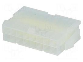 Plug | wire-wire | male | Mini-Fit Jr | 4.2mm | PIN: 16 | w/o contacts