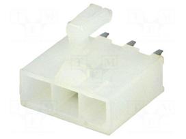 Socket | wire-board | male | Mini-Fit Jr | 4.2mm | PIN: 3 | THT | PCB snap