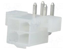 Socket | wire-board | male | Mini-Fit Jr | 4.2mm | PIN: 4 | THT | holders
