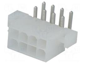 Socket | wire-board | male | Mini-Fit Jr | 4.2mm | PIN: 8 | THT | holders