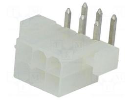Socket | wire-board | male | Mini-Fit Jr | 4.2mm | PIN: 6 | THT | holders