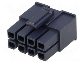 Plug | wire-board | female | Mega-Fit | 5.7mm | PIN: 8 | Layout: 2x4 | 23A