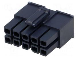Plug | wire-board | female | Mega-Fit | 5.7mm | PIN: 10 | Layout: 2x5 | 23A