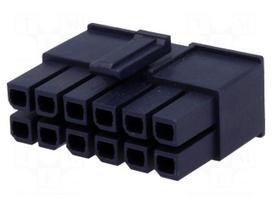 Plug | wire-board | female | Mega-Fit | 5.7mm | PIN: 12 | Layout: 2x6 | 23A
