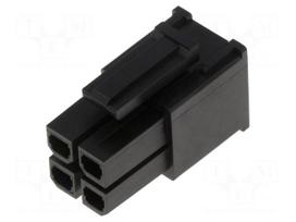 Plug | wire-board | female | Mega-Fit | 5.7mm | PIN: 4 | Layout: 2x2 | 23A
