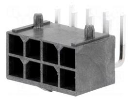 Socket | wire-board | male | Mega-Fit | 5.7mm | PIN: 8 | Layout: 2x4 | 23A