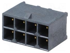 Socket | wire-board | male | Mega-Fit | 5.7mm | PIN: 8 | Layout: 2x4 | 23A