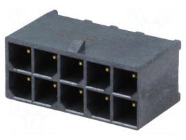 Socket | wire-board | male | Mega-Fit | 5.7mm | PIN: 10 | Layout: 2x5 | 23A