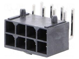 Socket | wire-board | male | Mega-Fit | 5.7mm | PIN: 8 | Layout: 2x4 | 23A