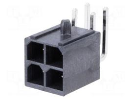 Socket | wire-board | male | Mega-Fit | 5.7mm | PIN: 4 | Layout: 2x2 | 23A