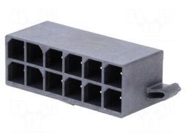 Socket | wire-board | male | Mega-Fit | 5.7mm | PIN: 12 | Layout: 2x6 | 23A