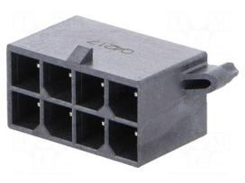 Socket | wire-board | male | Mega-Fit | 5.7mm | PIN: 8 | Layout: 2x4 | 23A