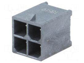 Socket | wire-board | male | Mega-Fit | 5.7mm | PIN: 4 | Layout: 2x2 | 23A