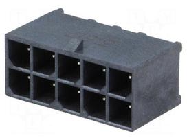 Socket | wire-board | male | Mega-Fit | 5.7mm | PIN: 10 | Layout: 2x5 | 23A