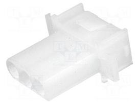 Plug | wire-wire | male | .140 MATE-N-LOK | 6.1mm | PIN: 3 | w/o contacts