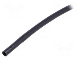 Insulating tube | Mat: PVC | black | -20÷125°C | Øint: 2.5mm | L: 10m