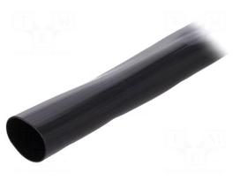 Insulating tube | Mat: PVC | black | -20÷125°C | Øint: 18mm | L: 10m