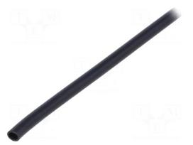 Insulating tube | Mat: PVC | black | -20÷125°C | Øint: 2mm | L: 1000m