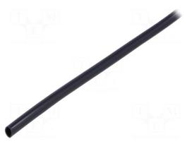 Insulating tube | Mat: PVC | black | -20÷125°C | Øint: 3mm | L: 1000m