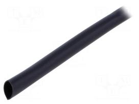 Insulating tube | Mat: PVC | black | -20÷125°C | Øint: 4.5mm | L: 10m