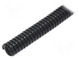 Protective tube | ØBraid : 26mm | galvanised steel | black | Len: 10m