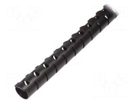 Spiral wrapping | 16mm | polypropylene | black | UL94HB