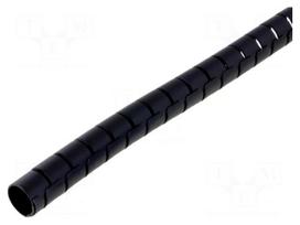 Spiral wrapping | ØBundle : 25mm | polypropylene | black | L: 20m