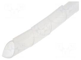 Spiral wrapping | ØBundle : 25÷50mm | polyetylene | natural | L: 10m