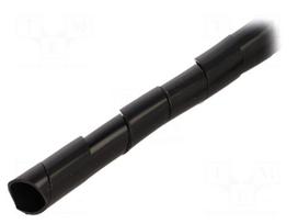 Spiral wrapping | ØBundle : 12÷70mm | polyetylene | black | L: 10m