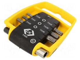 Kit: screwdriver bits | Pcs: 7 | Torx® | 25mm | Mounting: 1/4" (C6,3mm)