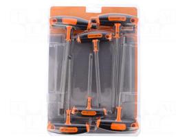 Kit: screwdrivers | Pcs: 6 | Allen hex key | Kind of handle: T