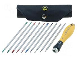 Kit: screwdrivers | Pcs: 11 | Phillips,Torx®,Allen hex key,slot