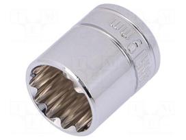 Key | twelve point socket | 19mm | 3/8" | Chrom-vanadium steel